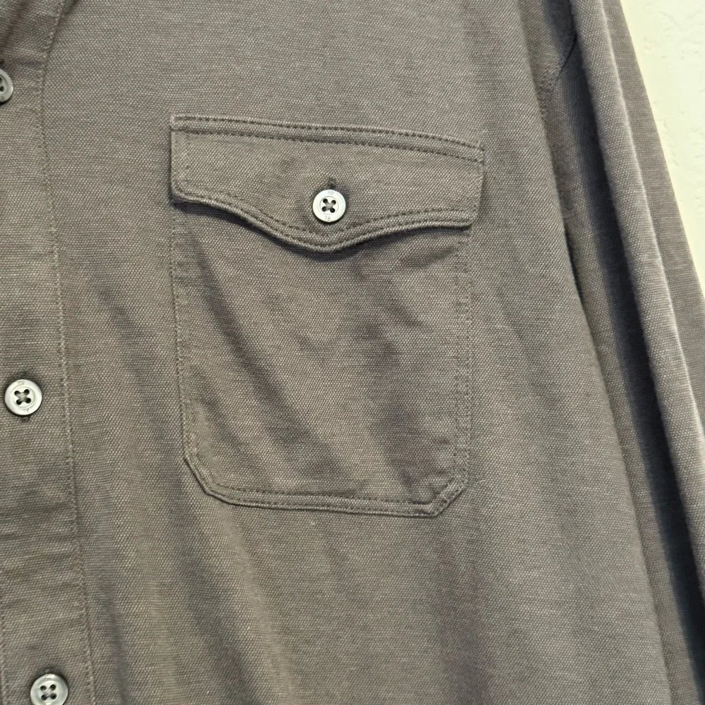 Banana Republic Luxury Tough Gray Long Sleeve Button Down Shirt